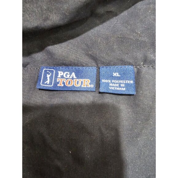 Men's PGA TOUR Windbreaker Jacket Beige/Tan Short Sleeve 1/4 Zip XL Golf - Picture 5 of 8